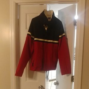 Vintage reversible Nautica coat with hidden hood.